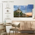 thumbnail image 4 of Elephant Stock Historic Mont Saint Michel Wall Art - Horizontal Multi Panel Canvas - Living Room Wall Decor - Religion And Spirituality Multi Panel - Beige And Brown Decor - 23" x 14", 4 of 4