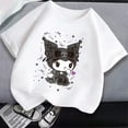 thumbnail image 3 of Kuromi New Children's T-shirt Cute Sanrio Cartoon Cotton Black White T-shirt Short Sleeve Boy Girl Loose Clothing Christmas Gift, 3 of 15