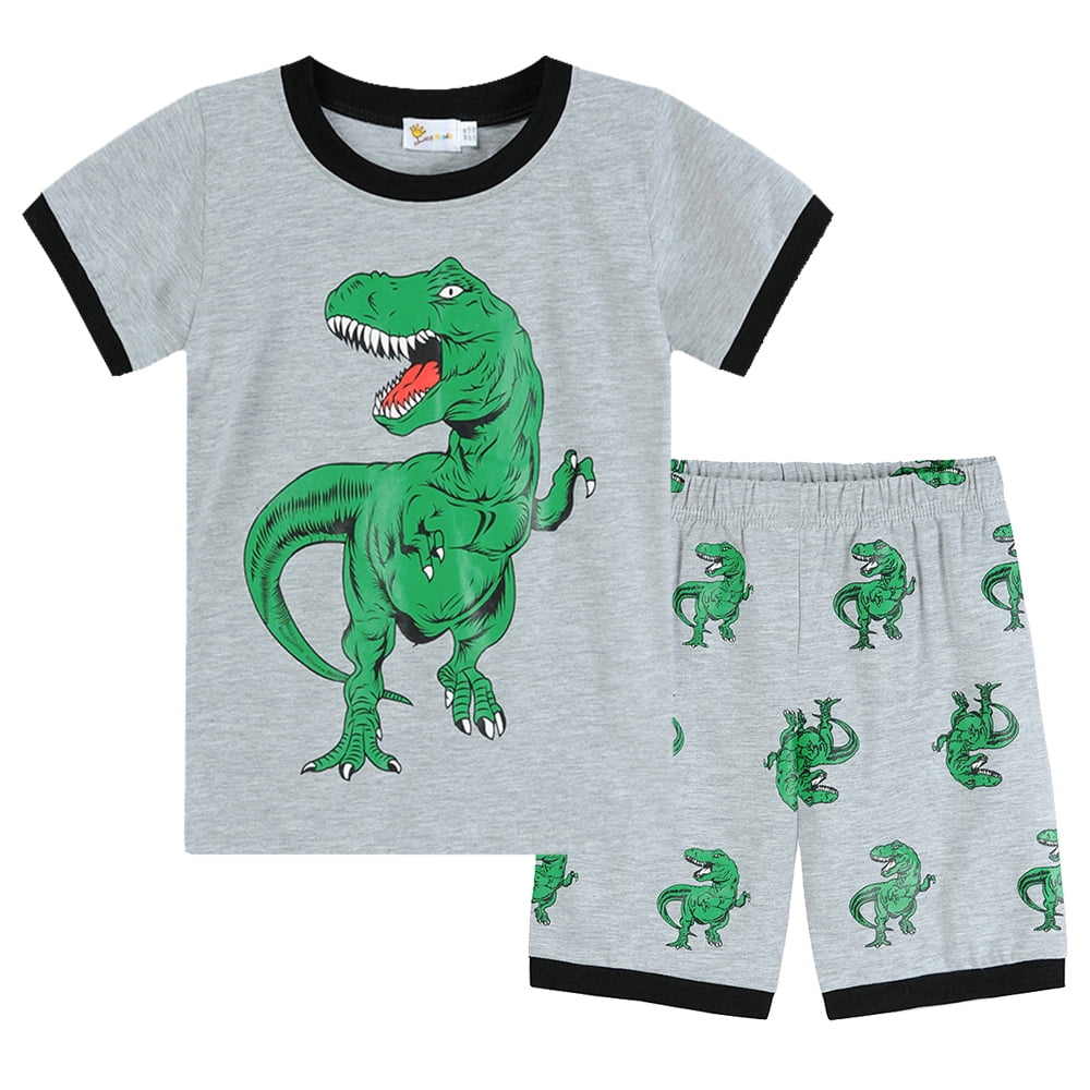 Little Hand Toddler Boys Pajamas Sleepwear Kids Dinosaur Baby 2 Piece Pajamas 2t Grey