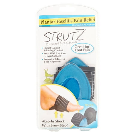 Strutz Cushioned Arch Supports, 2 count (Best Shoes For Flat Feet Plantar Fasciitis)