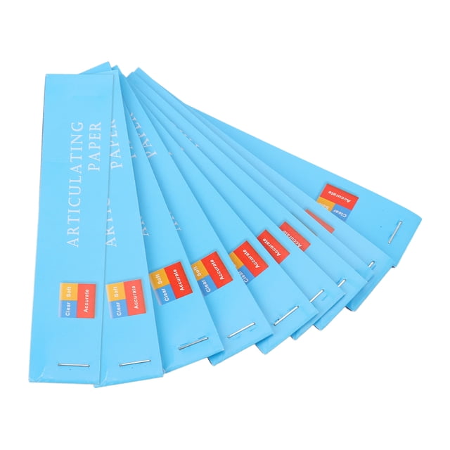 Papel para articular mordida, 400 piezas Tiras de papel para articular dentales finas azules Papel para articular dental Rendimiento lleno de energía