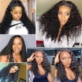 thumbnail image 7 of Deep Wave Lace Front Wigs for Black Women, Pre Plucked Human Hair 13X4 HD Transparent Lace Front Wigs 14-40 Inch Brazilian Remy Hair with Baby Hair, 7 of 7