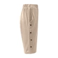 thumbnail image 5 of Straight Leg Pants for Women Lightweight Casual Pants with Pockets and Button Closure Trousers Pants, 5 of 7