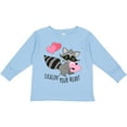 thumbnail image 3 of Inktastic Stealin' Your Heart Cute Raccoon Boys or Girls Long Sleeve Toddler T-Shirt, 3 of 5