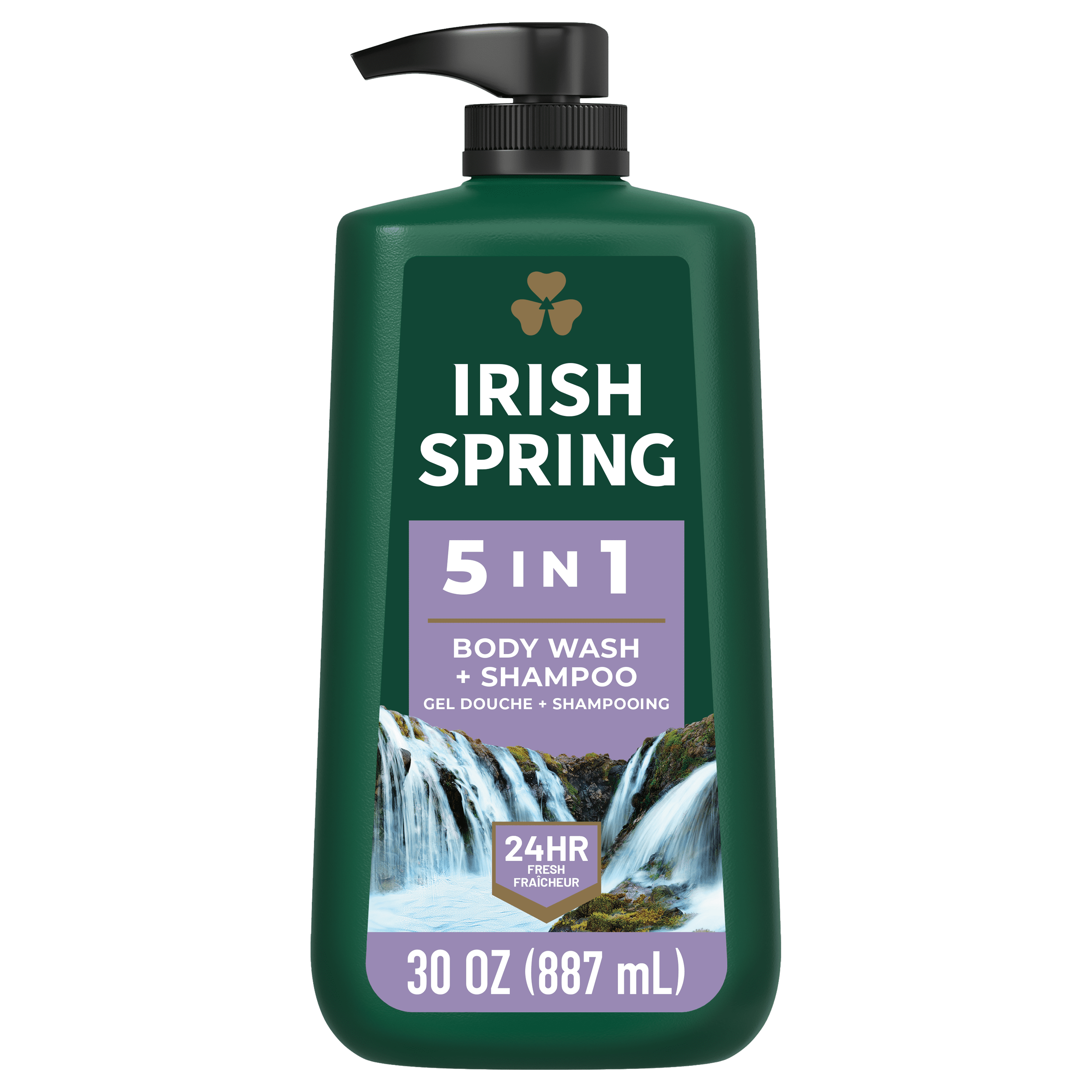Irish Spring 5 in 1 Mens Body Wash Pump, Body Wash for Men, 30 Oz Pump