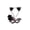 A001- Black, variant on Masquerade Set Black Red Lace Cat Ear Headband Half Face Eye Mask for Women Halloween Party Accessories