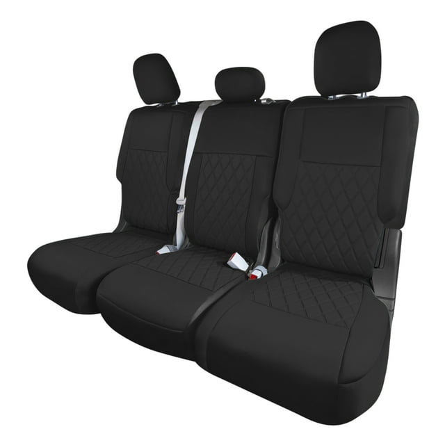 Pour 2020-2024 Ford Explorer Base FH Group Housses de Sièges d'Auto sur Mesure en Néoprène Résistantes à l'Eau - 2e Rangée Noir