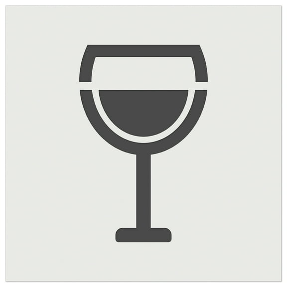 Wine Glass Half Full DIY Cookie Wall Craft Stencil - 5.5 Inch