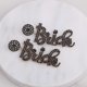 thumbnail image 1 of Pendientes de moda Yashi con diseño de cuentas y letras geométricas para mujer E1522B BK Stone, 1 of 5