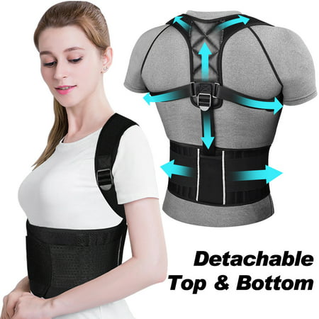 Posture Corrector for Women and Men,Upper Back Brace with Shoulder and Lumber Support Belt,Adjustable Back Straightener Under Clothes and Providing Pain Relief from Neck, Back & (Best Stretches For Back Pain)
