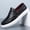 Black, variant on Men's PU Slip-On Ankle Boots, Warm Winter Casual Shoes with Soft Cushioned Sole & Round Toe, Comfortable Non-Slip Urban Boots for Christmas Markets, Holiday Travel & Daily Wear
