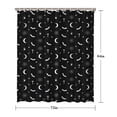 thumbnail image 5 of Black White Halloween Bat Moon Spider Pattern Shower Curtain 72"x84" ,Bathroom Decorative Shower Curtains Set with 12 Hooks,Modern Waterproof Washable Shower Curtain, 5 of 6