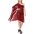 thumbnail image 3 of HAPPY BAY Women's Beachwear Swimsuit Coverups for Women Summer Swim Beach Dress Cover ups for Swimwear Women Loose Wear Bathing Suit Cover-up 1X-2X Maroon_AC685, 3 of 5