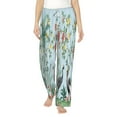 thumbnail image 2 of Lsque Chinoiserie Floral Palm Tree Print Women's Pajama Pants, Lounge Pant - Comfortable Home Wear,Elastic Waistband, Stylish Design-XX-Large, 2 of 9
