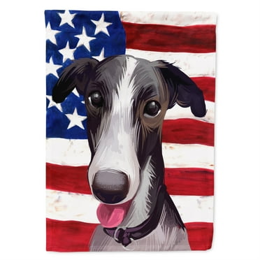 Carolines Treasures CK6651GF Polish Greyhound Dog American Garden Size outdoor-flags, Multicolor