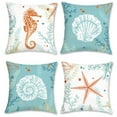 thumbnail image 1 of Juego de 4 fundas de almohada decorativas Bonhause Coastal, 45 x 45 cm, 1 of 6