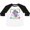 Baseball White and Black, variant on Naples Florida Cute Swimming Manatee Boys or Girls Toddler T-Shirt