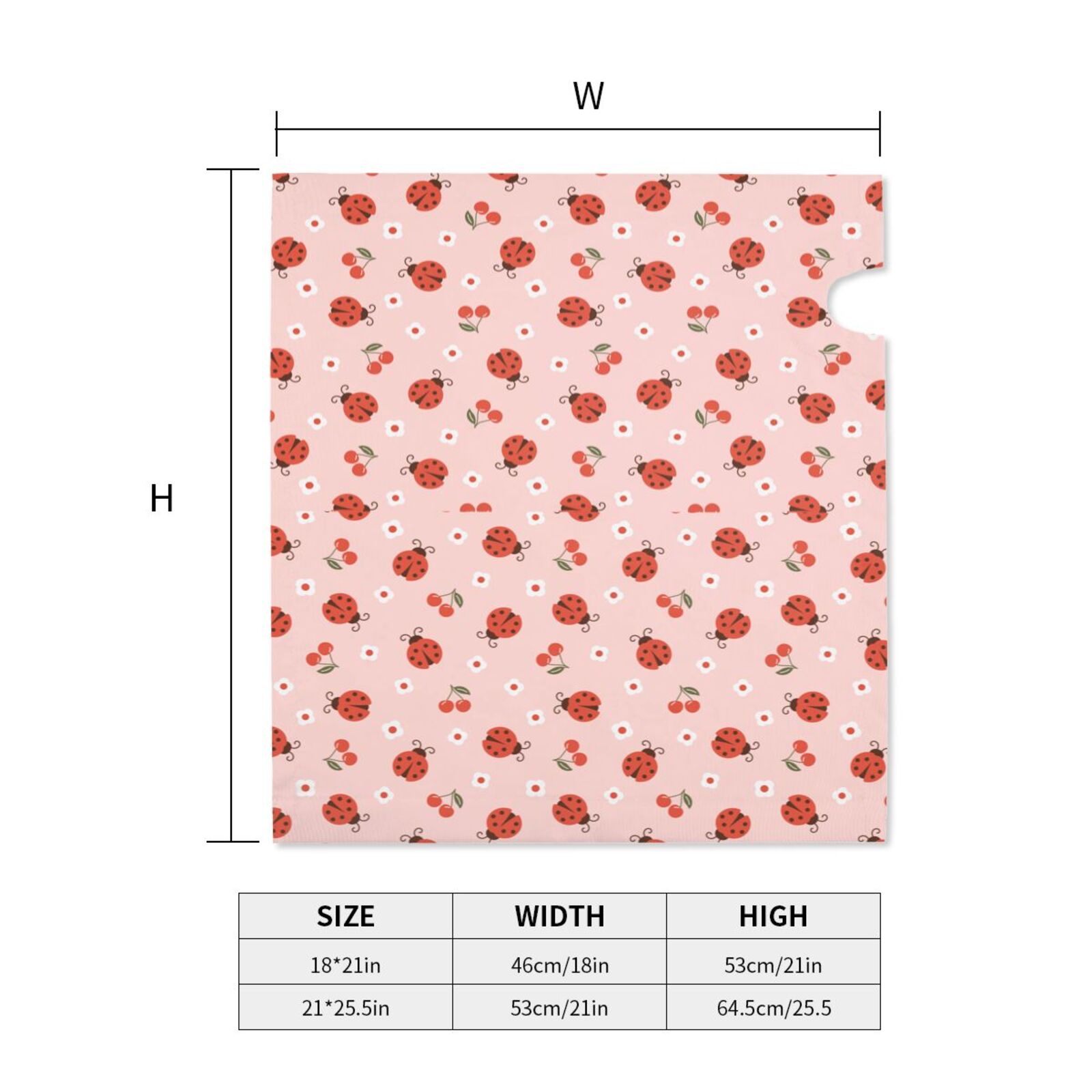 Logiee Ladybug With Flower Print Post Letter Box Wrap Decor, Mailbox Cover Suitable for Standard Mailbox and Large Size Mailbox,Outdoor Yard Decoration-21x18 in
