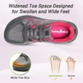 thumbnail image 2 of Women's Orthopedic Diabetic Wide Running Shoes: Comfortable Casual Arch Support Plantar Fasciitis Orthotic Sneakers, High Arch Swollen Work Tennis Sports Shoes for Foot and Heel Pain Relief, 2 of 8