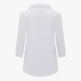 thumbnail image 6 of STETMN Women's 3/4 Sleeve Shirts V Neck Flowy Business Tops Casual Loose Work Blouse, 6 of 7