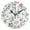 Black, variant on Small Roses Green Leaves Round Wall Clock Silent Analog Battery Operated Gold Pointer Home Decor 9.84" Diameter