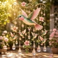 thumbnail image 3 of Vintage Bird Wind Chime With Crystal Suncatcher Prisms, Metal Hanging Windchime, Outdoor Porch Garden Window Decor, Sympathy Memorial & Housewarming Gift, 3 of 6