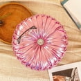 thumbnail image 4 of Round Velvet Pillow - Shiny Border Sofa Cushion Bedside Decor Futon Accent Pillow Wrinkle-Resistant Hypoallergenic Gift-Ready Home Decor(Pink), 4 of 6