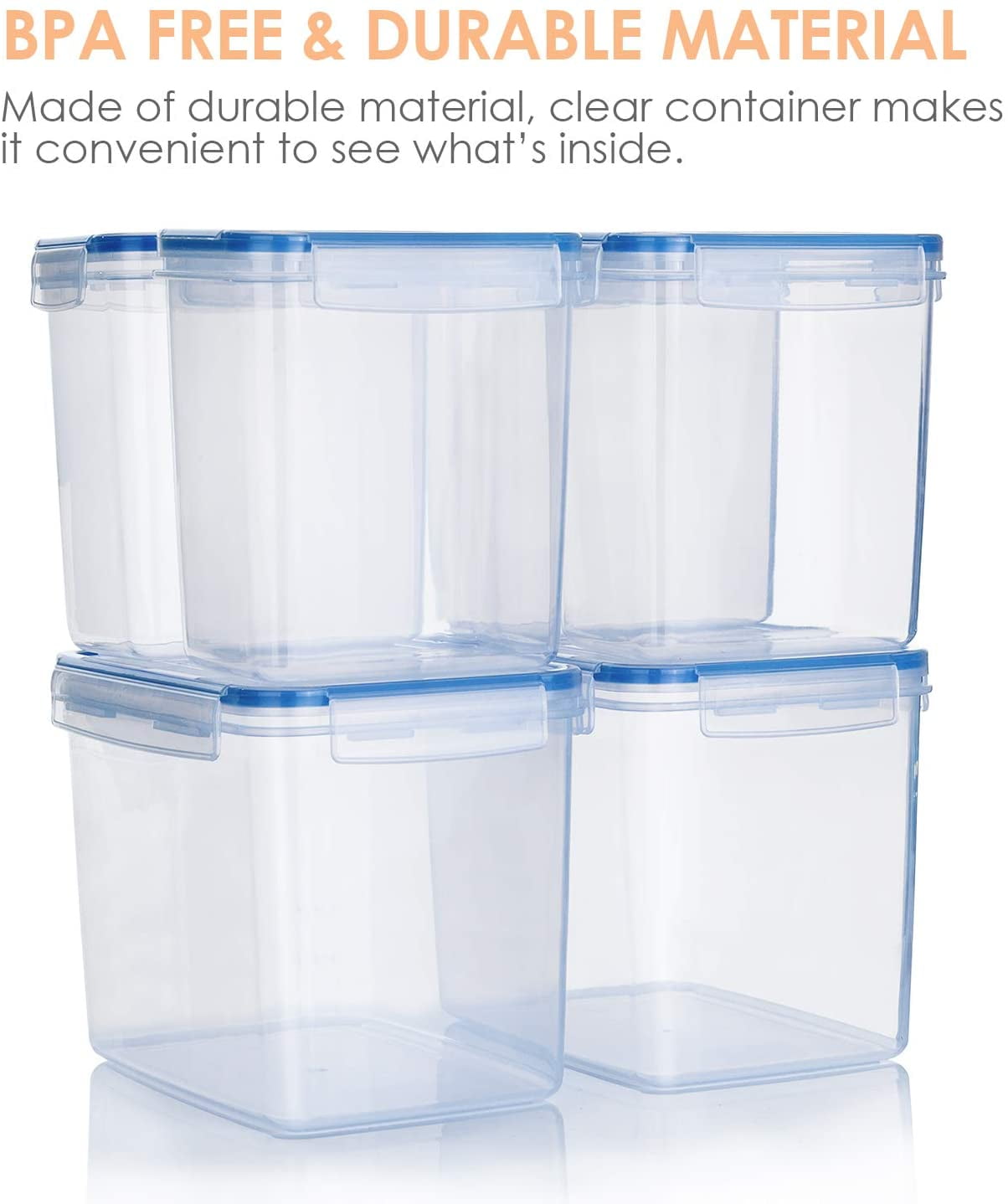 Airtight Food Storage Containers, Vtopmart 6 Pieces Medium BPA Free Pl