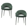 thumbnail image 3 of Ouuuhlala OLL-PU-PIN Puff Paste Harmony Upholstery Dining Chair with Conic Legs, Pink - Set of 2, 3 of 5