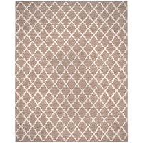 SAFAVIEH Montauk Crispian Geometric Cotton Area Rug, Beige/Ivory, 9' x 12'