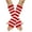 Red, variant on Women Striped Arm Warmers Winter Long Fingerless Gloves Thumbhole Warm Driving Arm Sleeve Mittens