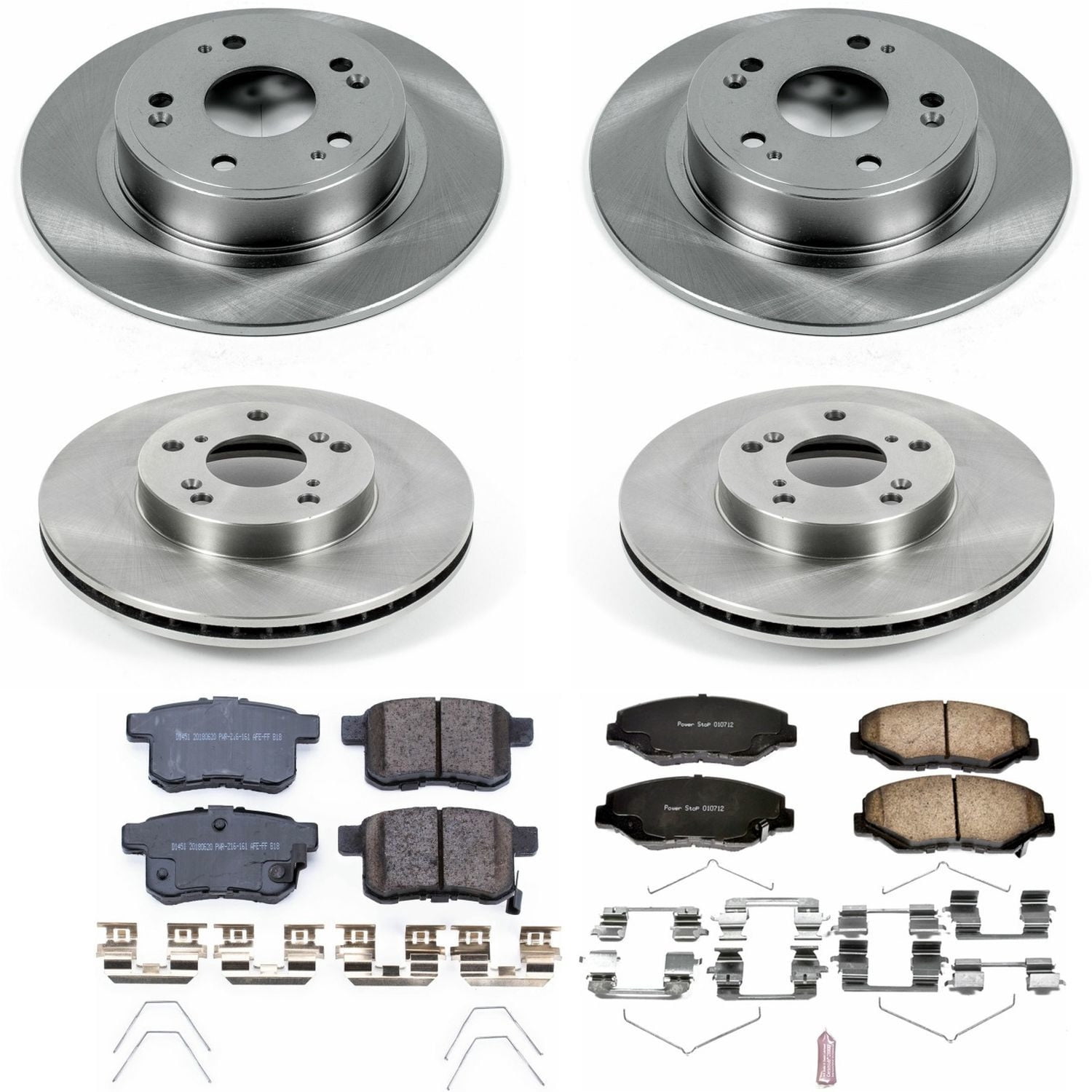 Power Stop Front and Rear Stock Replacement Brake Pad and Rotor Kit KOE5934
