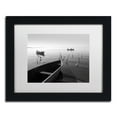 thumbnail image 2 of Trademark Fine Art "Herons and 3 Boats" Canvas Art by Moises Levy White Matte, Black Frame, 2 of 5
