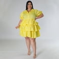 thumbnail image 5 of AURA Women Plus Size Shirt Dress Button Casual Summer Midi Dress Loose Fit Office Vacation Dress, 5 of 8