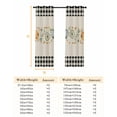 thumbnail image 6 of Fsddascl Fall Pumpkins Blackout Curtains for Bedroom/Living Room, Thermal Insulated Kitchen Curtains, Thanksgiving Autumn Vintage Black Check Plaid Grommet Darkening Window Treatment Drapes 52"x84"x2, 6 of 6