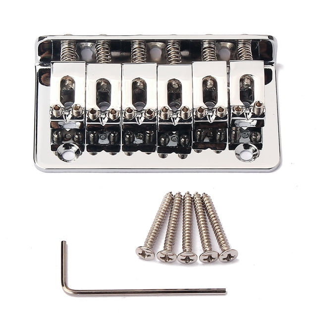 Soidarity Puente de bajo eléctrico con llave y tornillos Accesorios de guitarra de cola Accesorio musical Instrumento profesional resistente al desgaste Accesorios para instrumentos musicales Soidarity OD026107-00