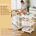 thumbnail image 6 of BOPHILI Baby Diaper Caddy Organizer and Storage - 3 Tier Rolling Cart with Dividers and Drawers, Easy To Assemble, Mobile Utility Cart with Wheels for Nursery, Bedroom, Changing Table & Crib”, 6 of 7