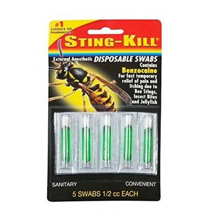 Sting-Kill Swabs - 5 [Health and Beauty] (Best Remedy For Bee Sting Itching)