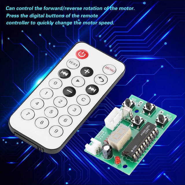 Controlador de motor paso a paso de 4 cables, bifásico, CC de 4 a 6 V, velocidad ajustable con control remoto