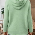 thumbnail image 3 of Women's Hooded Sweatshirt Casual Long Sleeve Drawstring Pullover sweater with Pocket Green M, 3 of 4