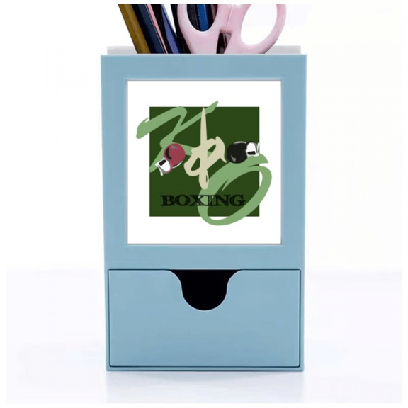 China Gym Boxing KO Art Deco Fashion Desk Supplies Organizer Pen Holder Card
