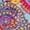 Colorful Cashews, variant on Fashionable V-neck ruffle sleeve digital print dress