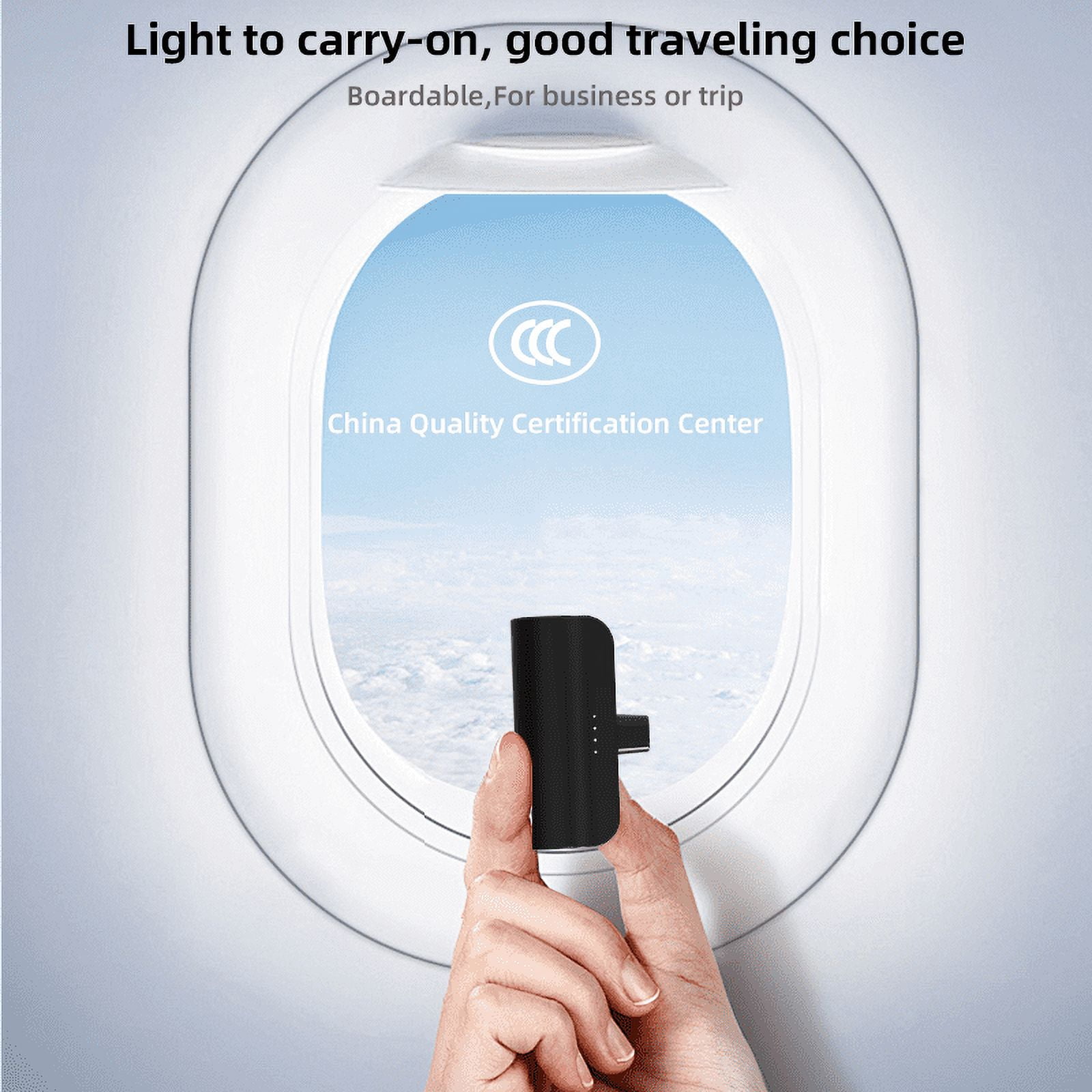NIGOE Lightweight Phone Charger Pocket-sized Charger 4500mAh Compact Charger with Built-in L type Connector