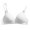White, variant on Danyang Wirefree Bra Triangle Cup Thin Strap Seamless Light Lined Comfort Ladies Underwear Daily Use,Grey,XL