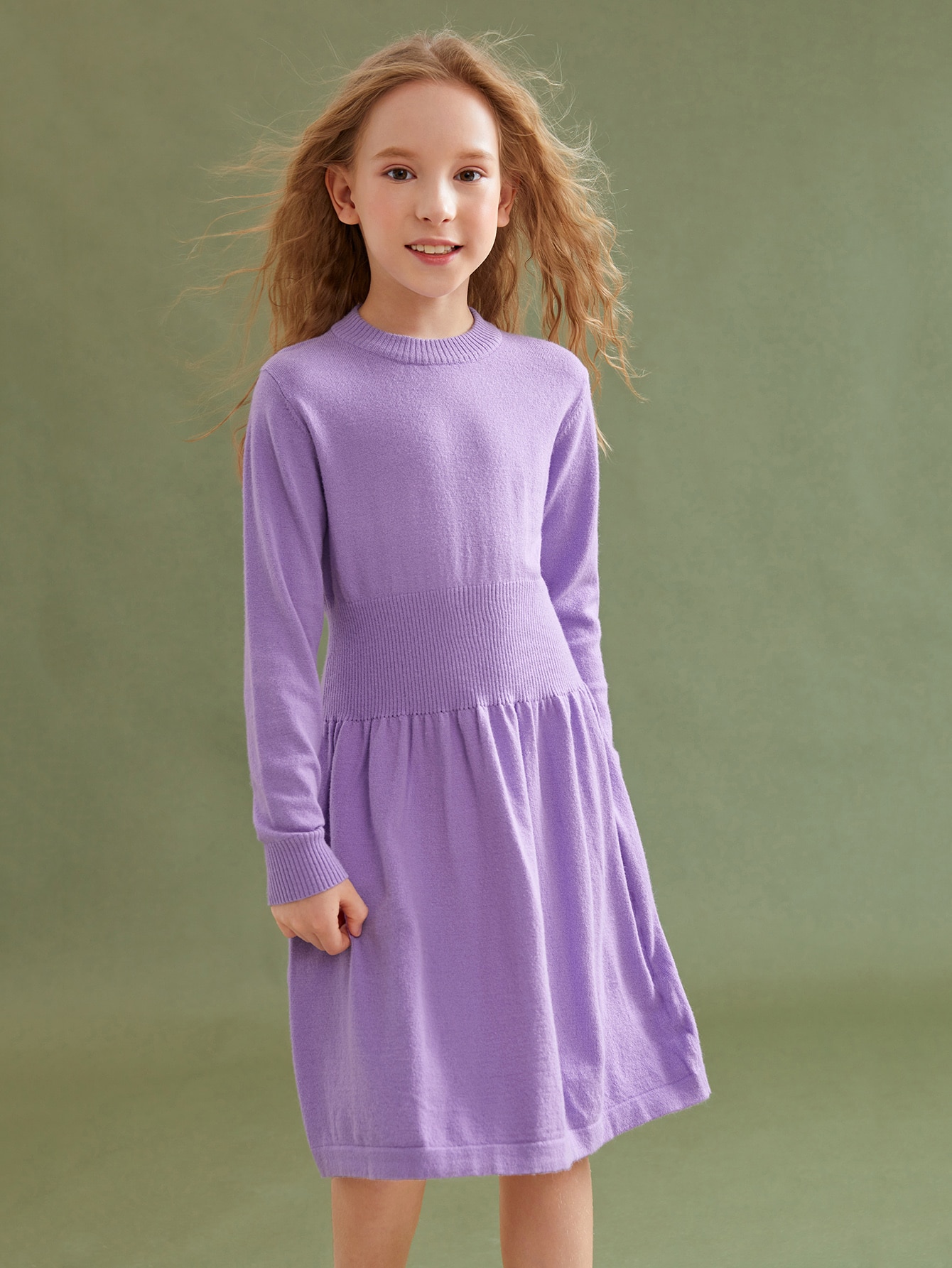 light purple sweater dress