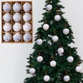 thumbnail image 5 of Christmas Balls 12 Pieces Multiple Styles Ornaments For Tree Hanging And Party Holiday Decoration, 5 of 7