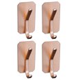thumbnail image 1 of Ganchos adhesivos para toallas para colgar – Ganchos de pared impermeables de aluminio negro mate con cintas adhesivas fuertes – Ganchos para baño, dormitorio, cocina – Paquete de 4, 1 of 6