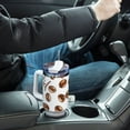 thumbnail image 7 of Coffee Bean 40 oz Tumbler with Handle Insulated&nbsp;Travel Mug&nbsp;Lid Straw Leak Proof Steel Vacuum Water Bottles Glasses Fits in Car Cup Holder, 7 of 7