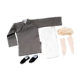 thumbnail image 1 of Muñeca de Figura Masculina 1/6, Ropa de Muñeca, Traje de Zapatos de Túnica Gris, Kung Fu Chino 1/6, para Diseño de Rol de Figura de, 1 of 3