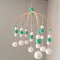thumbnail image 3 of Adorno de madera móvil para bebé, cuna de bebé móvil, campana de viento de madera móvil, bola de fieltro, campana de cama colgante, los mejores materiales, 3 of 7